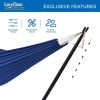 Double Hammock with Space Saving Steel Stand Includes Portable Carrying Case and Head Pillow, 450 Pounds Capacity